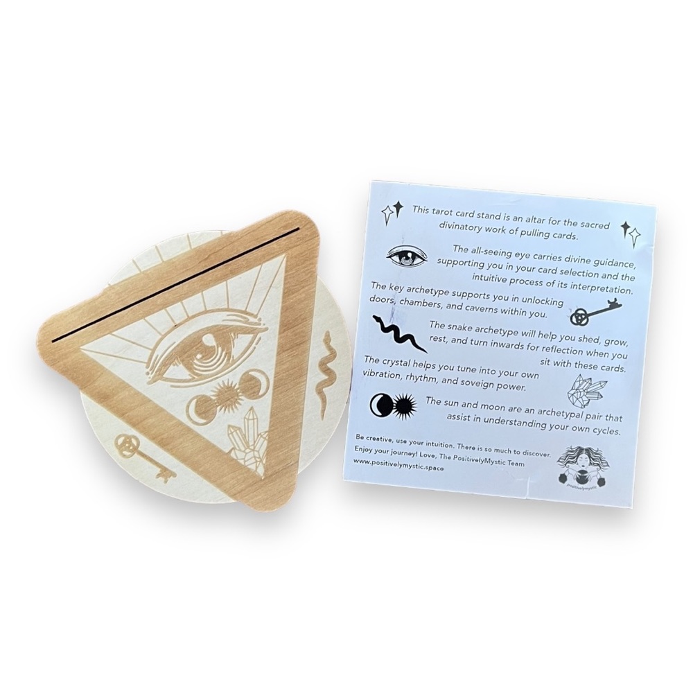 Goddess Provisions Third Eye Wooden Tarot Card Holder Stand by Positively Mystic